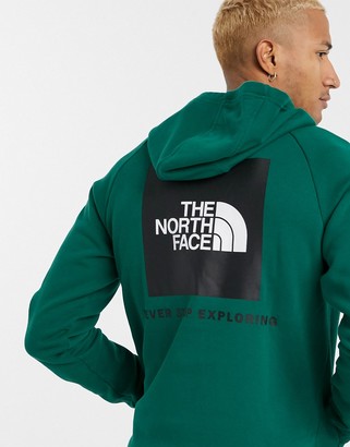 The North Face Raglan Red Box hoodie in green - ShopStyle