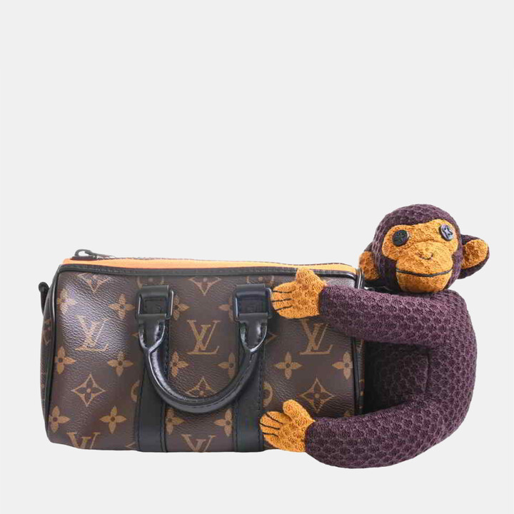 Brown Monogram Coated Canvas Imaginary Friends Monkey Keepall XS Black  Hardware, 2021, Handbags & Accessories, 2022