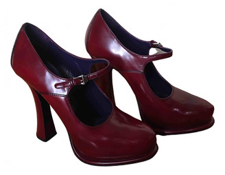 burgundy mary jane heels