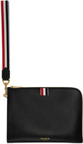 Thumbnail for your product : Thom Browne Black Small Gusset Wrist Portfolio