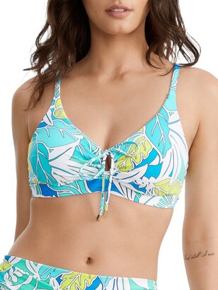 Women's Tie Detail Underwire Bikini Top - Shade & Shore™ Teal Blue Shine  34dd : Target