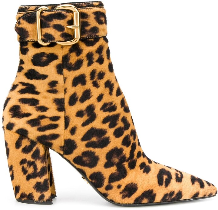chunky leopard print boots