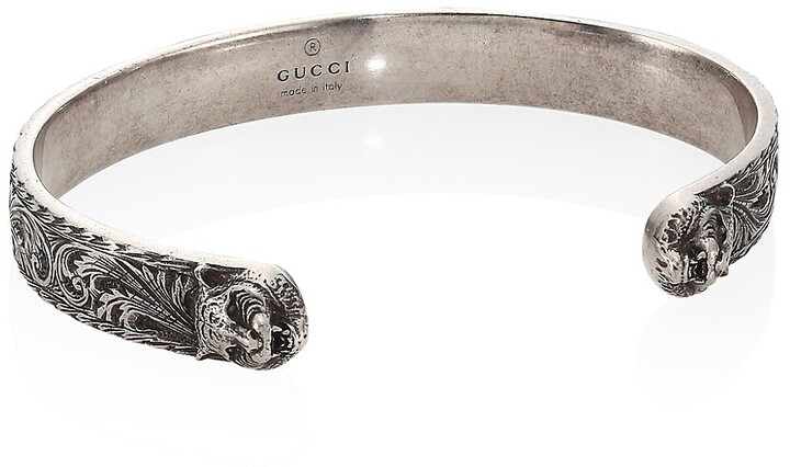 Italian braided camel leather 925 sterling silver bangle cuff men bracelet new 