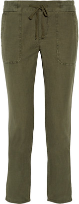 James Perse Cotton and linen-blend tapered pants