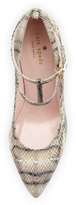 Thumbnail for your product : Kate Spade Nori Snake-Print Cage Pump, Sand