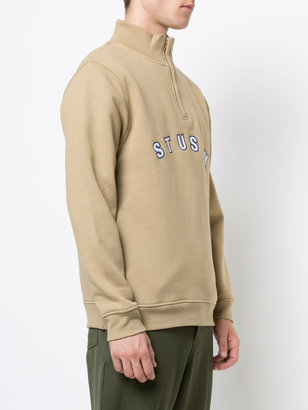 Stussy Quarter Zip Mock Neck sweater