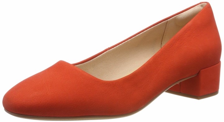 clarks flats orange
