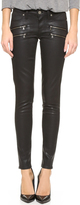 Thumbnail for your product : Paige Edgemont Ultra Skinny Black Silk Wash w/Zips