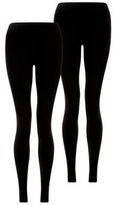 Thumbnail for your product : New Look Teens 2 Pack Black Long Leggings