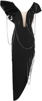Loulou Chain-Detail Asymmetric Dress