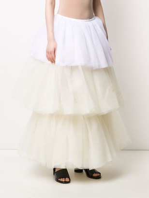 MM6 MAISON MARGIELA Two-Tone Tulle Tiered Skirt