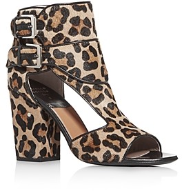 leopard print sandals block heel