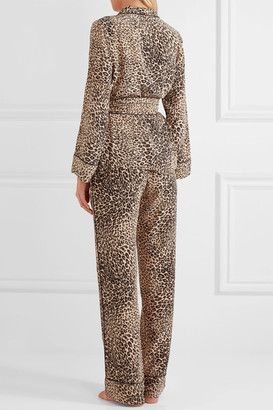 Equipment Odette Leopard-print Washed-silk Pajama Set - Leopard print