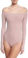 Thumbnail for your product : ATM Anthony Thomas Melillo Off-the-Shoulder Long-Sleeve Bodysuit