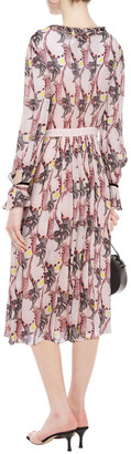 Temperley London Maggie Bow-detailed Printed Georgette Midi Dress