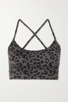 Thumbnail for your product : Varley Irena Animal-print Stretch Sports Bra - Dark gray