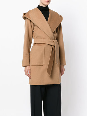 Max Mara hooded belted coat