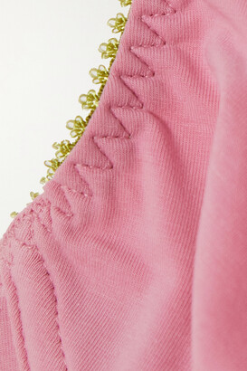 Dora Larsen Thea Stretch Organic Cotton-jersey Underwired Bra - Pink