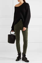 Thumbnail for your product : J Brand Houlihan Cropped Stretch-cotton Twill Skinny Pants - Army green