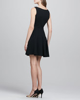 Thumbnail for your product : Milly Pleat-Skirt Wool Dress, Black