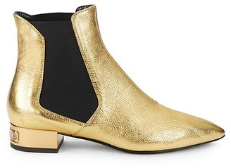 metallic chelsea boot