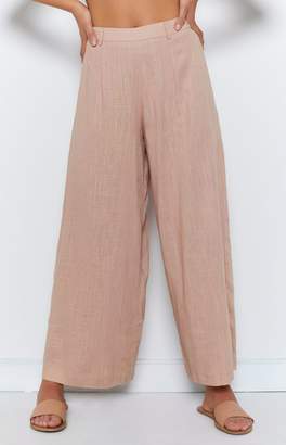 BEIGE Bb Exclusive Ava High Waist Linen Pants