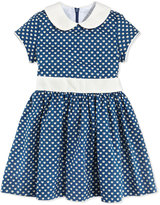 Thumbnail for your product : Busy Bees Anna Cherry-Print Fit-And-Flare Dress, Blue