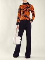 Thumbnail for your product : Joostricot - Floral Intarsia Cotton Blend Hooded Sweater - Womens - Orange Multi