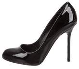 Thumbnail for your product : Sergio Rossi Round-Toe Patent Leather Pumps