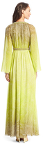 Thumbnail for your product : Diane von Furstenberg Gwendolyn Lace Up Chiffon Gown