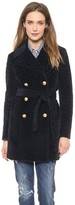 Thumbnail for your product : Band Of Outsiders Furry Leopard Classic Pea Coat