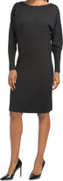 Thumbnail for your product : Tahari Merino Wool Dolman Sweater Dress With Faux Waistband