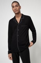 Thumbnail for your product : HUGO BOSS Relaxed-fit pyjama-style shirt with contrast piping