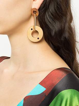 Marni circular drop earrings