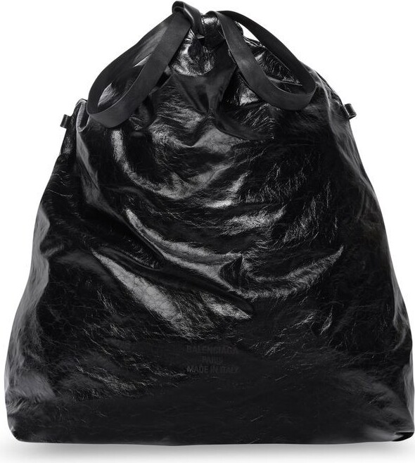 Balenciaga Trash Bag Large Pouch Black