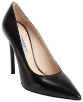 Thumbnail for your product : Prada black leather pointed toe pumps