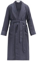 Thumbnail for your product : Emma Willis Aloe Vera-washed Linen-poplin Robe - Dark Grey