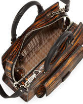 Thumbnail for your product : Proenza Schouler PS13 Striped Snake Satchel Bag, Orange/Black