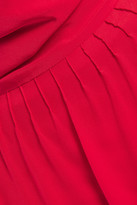 Thumbnail for your product : Valentino Garavani Pintucked silk crepe de chine mini dress