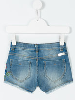 Thumbnail for your product : Ermanno Scervino embroidered flower denim shorts - kids - Cotton/Polyester/Spandex/Elastane - 6 yrs
