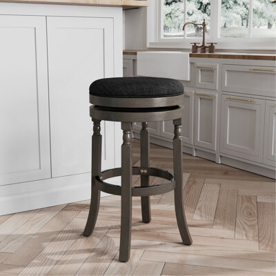 Darby Home Co Ramona Swivel Solid Wood Stool