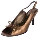 Thumbnail for your product : Stuart Weitzman Leather Slingback Pumps