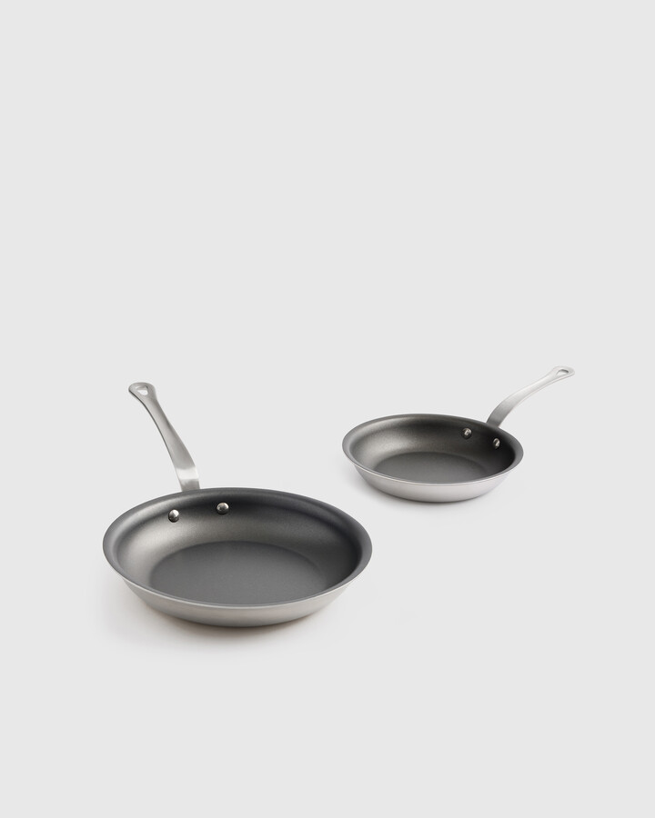 5-Ply Stainless Steel Nonstick Cookware: 2-Piece Frying Pan Set: 8" & 10"