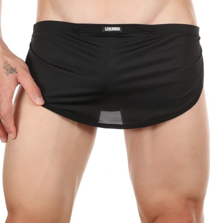 ZAYZ Men's Large Split Side Shorts Sexy Open Skirt Boxer Briefs