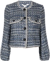 Thumbnail for your product : Veronica Beard Cropped Bell-Sleeve Tweed Jacket