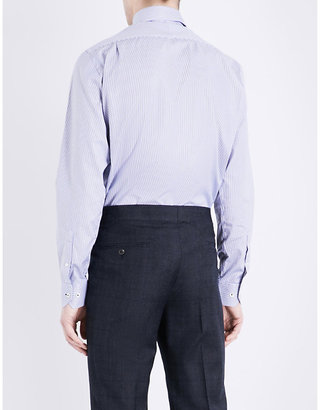 Duchamp Mini Stripe tailored-fit cotton-poplin shirt