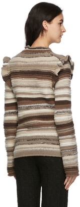 Chloé Multicolor Knit Ruffled Sweater