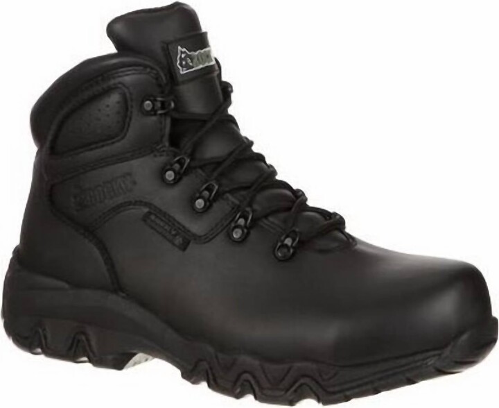 Rocky Men's Bigfoot Composite Toe Waterproof Work Boot - Extra Wide In Black