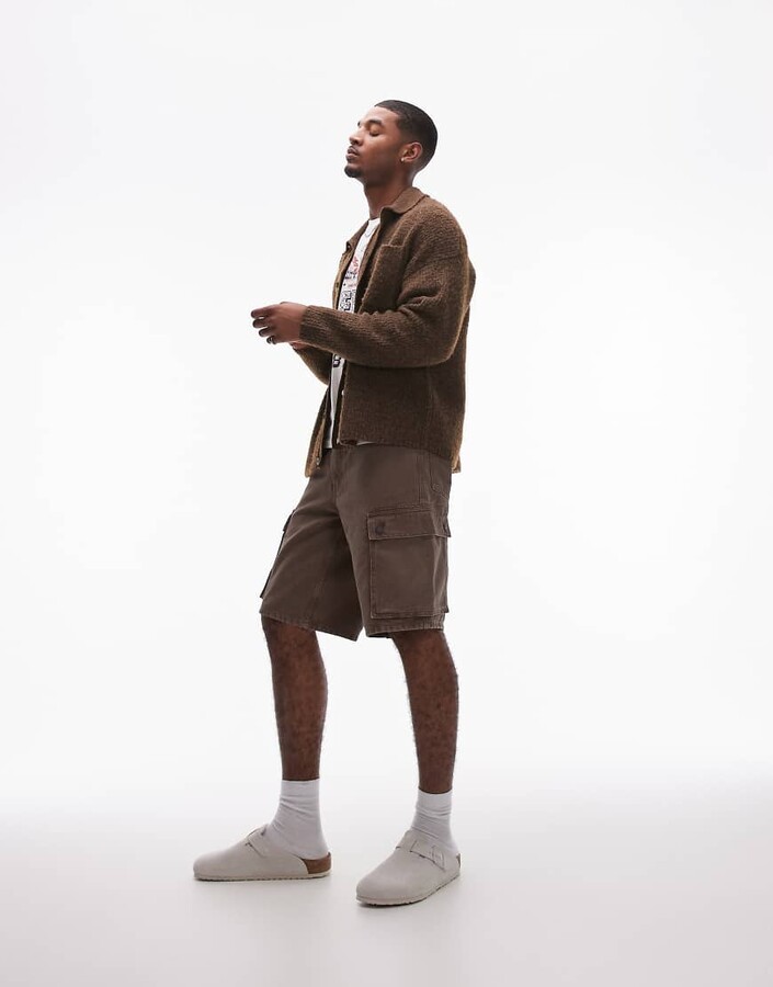 Levi's 478 Baggy cargo overdyed denim shorts in brown