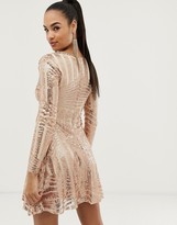 Thumbnail for your product : Club L London Club L sequin disc skater dress